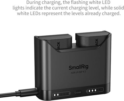 SMALLRIG 2400mAh Repalcement USB-C Battery and Battery Charger for Canon in Kuwait