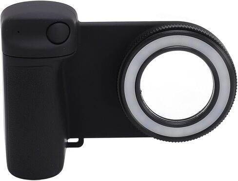 Smartphone Handle, Wireless Remote Control Camera Grip with Fill Light Mirror for Live Streaming Photography and Selfies Detachable Bracket Non Slip ABS Grip Up to 30 Meters in Kuwait