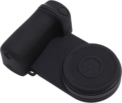 Smartphone Handle, Wireless Remote Control Camera Grip with Fill Light Mirror for Live Streaming Photography and Selfies Detachable Bracket Non Slip ABS Grip Up to 30 Meters in Kuwait