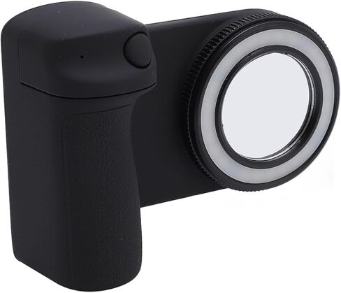 Smartphone Handle, Wireless Remote Control Camera Grip with Fill Light Mirror for Live Streaming Photography and Selfies Detachable Bracket Non Slip ABS Grip Up to 30 Meters in Kuwait