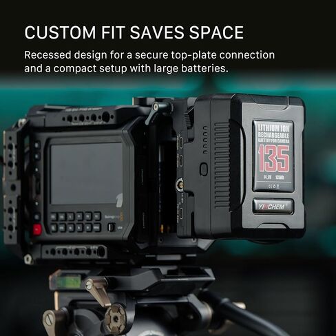 لوحة بطارية قابلة للطي من Tilta متوافقة مع قفص الكاميرا Blackmagic Pyxis 6K/12K | جبل الذهب | تصميم دوار قابل للتبديل السريع | 60 واط USB-C PD | صنبور P مزدوج | إخراج ثنائي الدبوس | مدخل USB-C بقدرة 45 وات | أسود in Kuwait