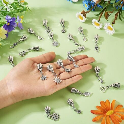 Cheriswelry 20pcs Heart Zipper Sliders for Jackets Handbags Backpacks Alloy Replacement Zipper Sliders Metal Zippers Pull Replacement for DIY Craft Bag Luggage Clothing Wallet Costume in Saudi Arabia