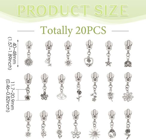 Cheriswelry 20pcs Heart Zipper Sliders for Jackets Handbags Backpacks Alloy Replacement Zipper Sliders Metal Zippers Pull Replacement for DIY Craft Bag Luggage Clothing Wallet Costume in Saudi Arabia