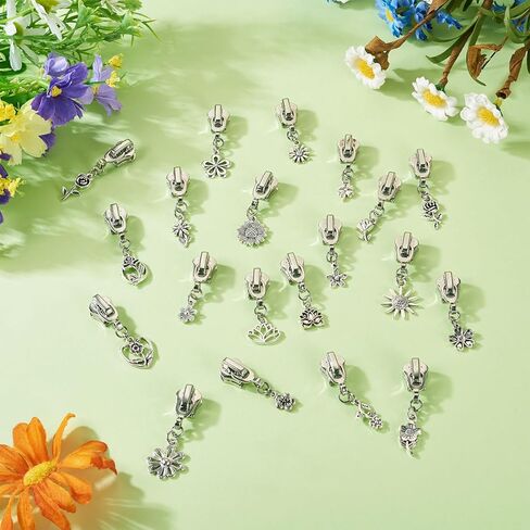 Cheriswelry 20pcs Heart Zipper Sliders for Jackets Handbags Backpacks Alloy Replacement Zipper Sliders Metal Zippers Pull Replacement for DIY Craft Bag Luggage Clothing Wallet Costume in Saudi Arabia