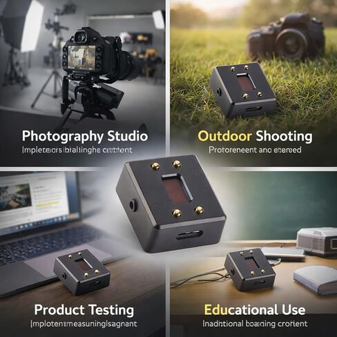 Light Meter Photography Set, Portable Camera Photometer with 32° Reflector, ±3 Exposure Compensation - Lightweight Design, Four Key Operation, Perfect for Hot Cold Shoe Fixing in Kuwait