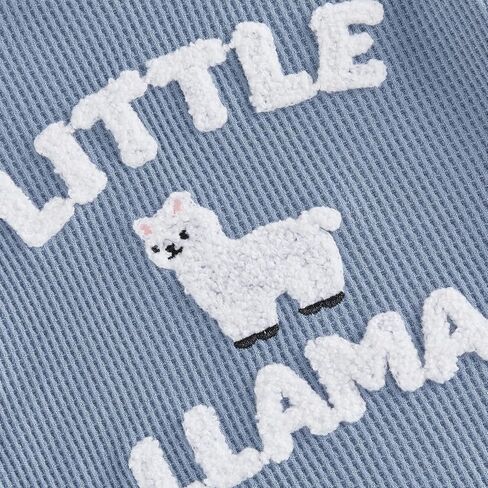 Little Llama Newborn Outfit Baby Boy 2Pcs Summer Clothes Infant Short Sleeve Letter Romper and Waffle Shorts Sets in Kuwait