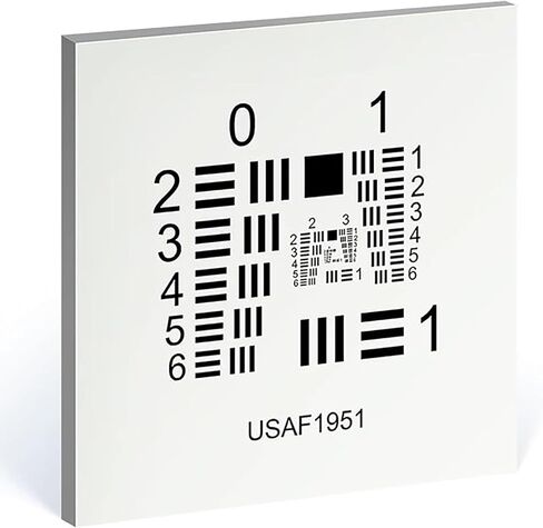 1" Spatial Limit Resolution Test Chart, Optical Microscope Camera Test Chart, Accuracy ±5µm & Diffuse Reflection Surface, Positive and Negative Film Selection for Optical Instruments in Saudi Arabia