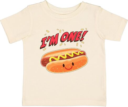 inktastic Im 1 Hot Dog First Birthday Baby T-Shirt in Kuwait