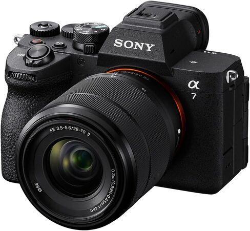 كاميرا Sony ILCE-7M5M/B a7 V كاملة الإطار بدون مرآة مع مجموعة عدسات II 28-70 مم مع عدسة FE مقاس 50 مم F1.8، فلاش Speedlight، مونوبود 72 بوصة، بطاقة 64 جيجابايت، مجموعة Corel Photo Video Suite، حقيبة كاميرا صور ديكو + المزيد in Kuwait