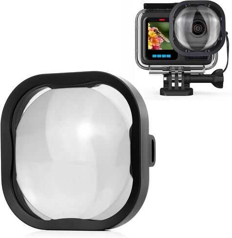 فلتر عدسة ماكرو 5X من SOONSUN متوافق مع GoPro Hero 13 12 11 10 9 8 أسود، عدسة ماكرو زجاجية عالية الدقة لغطاء رسمي مقاوم للماء، والغوص تحت الماء والتصوير الأرضي in Kuwait