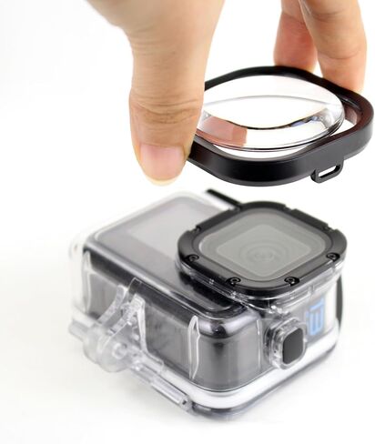 فلتر عدسة ماكرو 5X من SOONSUN متوافق مع GoPro Hero 13 12 11 10 9 8 أسود، عدسة ماكرو زجاجية عالية الدقة لغطاء رسمي مقاوم للماء، والغوص تحت الماء والتصوير الأرضي in Kuwait