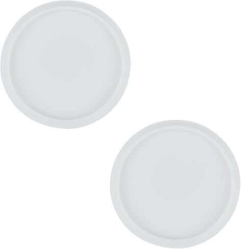 4 Pack Thickened Silicone Coaster Molds - Resin Molds for Flower Bouquet Preservation, Epoxy Casting, Candle Holders, DIY Coasters, Bowl Mats,and Home Decor (Medium-4, Round+Square) in Saudi Arabia