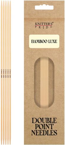 إبر Knitter's Pride Bamboo Luxe مزدوجة المدببة مقاس 8 بوصات (20 سم) - مقاس الولايات المتحدة 4 (3.5 مم) in Saudi Arabia