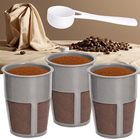 Podoy K400 Reusable Coffee Filter Inner for Compatible with Keurigg My K Cup 2.0 K250 K300/350/375 /450/475 Grey Universal Extra Filter in Saudi Arabia