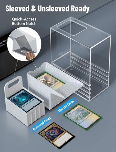 NiHome Clear Acrylic Trading Card Scanner Stand for MTG Cards, Compatible with Manabox & TCGplayer App, Quickly Scan Sleeved and Unsleeved Cards, Card Slinger Scanstand Accessories in Saudi Arabia