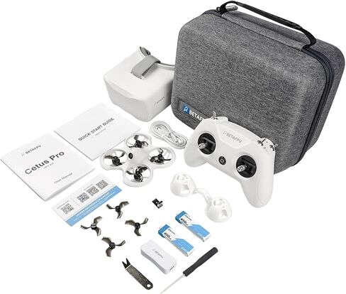 مجموعة BETAFPV Cetus Pro FPV مع جهاز إرسال LiteRadio 2 SE VR02 نظارات 3 أوضاع طيران، تثبيت الارتفاع في حالات الطوارئ، وضع السلحفاة للحماية الذاتية، جاهز للطيران سهل للمبتدئين في FPV in Kuwait