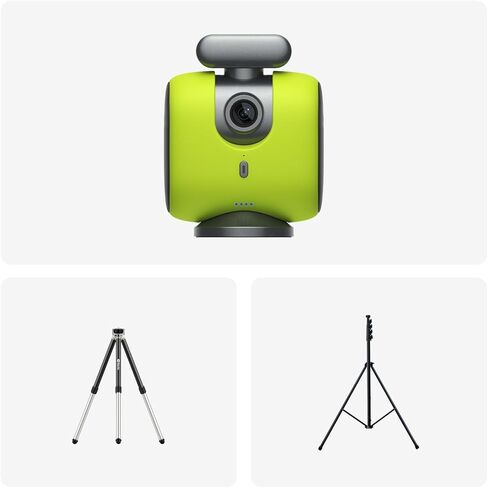 XbotGo Chameleon Professional Sports Kit - AI-Powered Action Camera with Gimbal Tracking System, Team & Player Tracking, COMS 4K Video, 360° Rotation, 120° FOV, Live Streaming(Lemon Green) in Kuwait