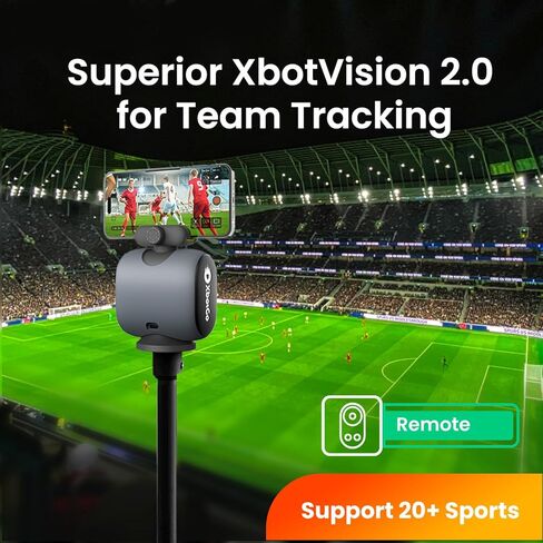 XbotGo Chameleon Professional Sports Kit - AI-Powered Action Camera with Gimbal Tracking System, Team & Player Tracking, COMS 4K Video, 360° Rotation, 120° FOV, Live Streaming(Lemon Green) in Kuwait