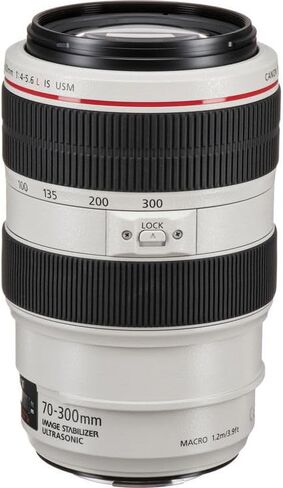 Canon EF 70-300mm f/4-5.6L is USM Lens Bundle | Professional L-Series Telephoto Zoom with Optical Image Stabilization & Fast Ring-Type USM AF | for Wildlife & Travel (4426B002) + Filter Kit + More in Kuwait