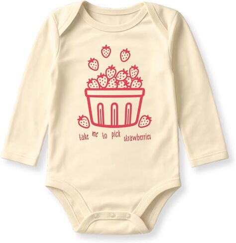 Take Me To Pick Strawberries Baby Bodysuit, Toddler, Kids T-Shirt - Natural Cotton Shirt for Children in Kuwait