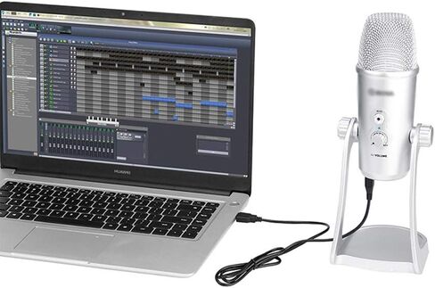 Condenser Microphone Triple-Capsule for Android Smartphone Windows Computer Laptop PC Live Interview in Kuwait