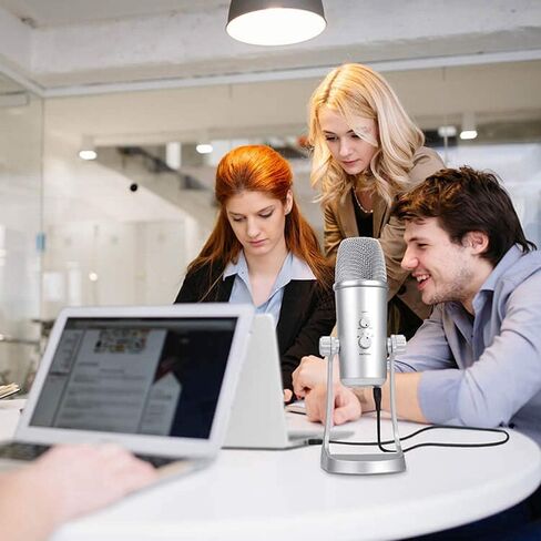 Condenser Microphone Triple-Capsule for Android Smartphone Windows Computer Laptop PC Live Interview in Kuwait