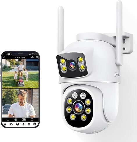كاميرا مراقبة لاسلكية MOVOLS 5G/2.4G واي فاي 4 ميجابكسل بعدسة مزدوجة مع إصدار ليلي ملون، كشف الحركة 2G in Kuwait