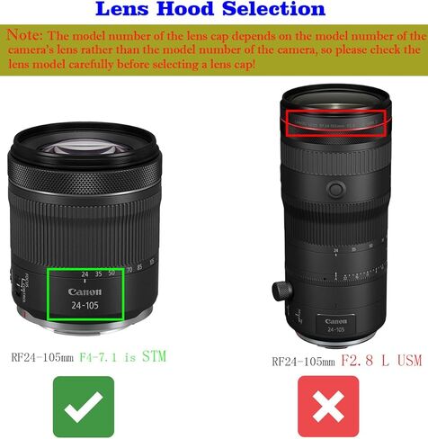 غطاء عدسة EW-88E لكاميرا Canon RF 24-70 مم F2.8 L هو USM، RF 24-105 مم F2.8 L هو USM، Hxdzieory غطاء عدسة 82 مم in Kuwait