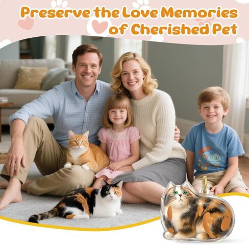 BABORUI Pet Hair Keychain, Transparent Pets Fur Keepsake Keychain for Cherish Love Memory, Pets Memorial Gifts for Pet Lovers in Saudi Arabia
