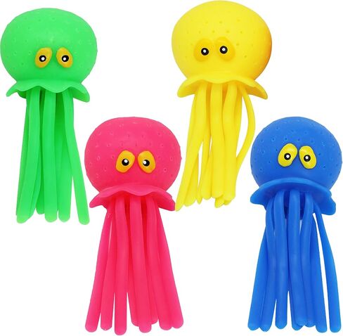Toddler Bath Toy , 4 PCS Octopus Water Balls for Kids & Adults , Outdoor Activity Game for Kids Ages 4-12, Water Bomb Splash Balls for Beach Summer Toys, Summer Pool Fun & Beach Activities in Kuwait