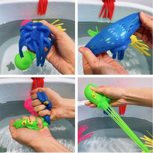 Toddler Bath Toy , 4 PCS Octopus Water Balls for Kids & Adults , Outdoor Activity Game for Kids Ages 4-12, Water Bomb Splash Balls for Beach Summer Toys, Summer Pool Fun & Beach Activities in Kuwait