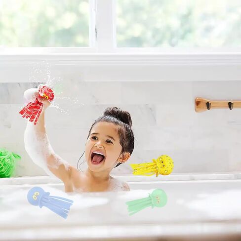 Toddler Bath Toy , 4 PCS Octopus Water Balls for Kids & Adults , Outdoor Activity Game for Kids Ages 4-12, Water Bomb Splash Balls for Beach Summer Toys, Summer Pool Fun & Beach Activities in Kuwait