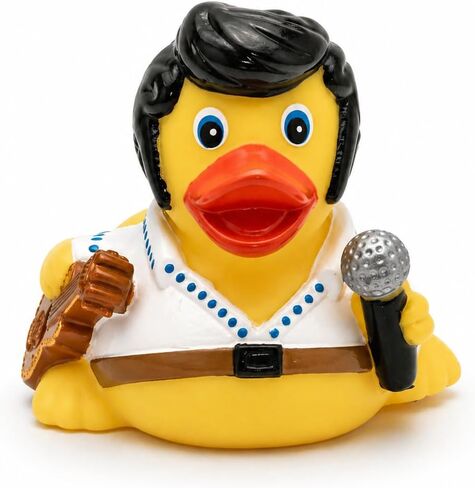 3" Rock n Roll Rubber Duck [Sealed Hole, No Mildew] - Baby Safe Bathtub Bathing Toy in Kuwait