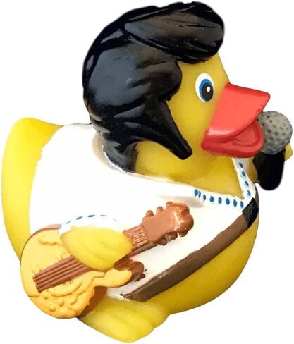 3" Rock n Roll Rubber Duck [Sealed Hole, No Mildew] - Baby Safe Bathtub Bathing Toy in Kuwait