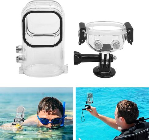 Action Camera Case, 45m Depth Dust Proof Housing Case Underwater Protective Housing with Optical Glass Anti Fog Inserts for X3 Diving Snorkeling in Kuwait