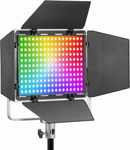 Godox Litemons RGB LED Light Panel 36W, 1800–10000K Full Color, CRI 96, App & Onboard Control, NP-F Battery Support, Barndoors & Case for Video, Vlogging, Studio (LP400R) in Kuwait