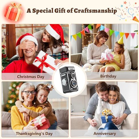 Mini Vintage Digital Camera - 1080P FHD Retro TLR Style Point and Shoot Auto Focus, Compact & Portable Volgging Camera with 32GB Card, Ideal for Birthday Gifts, Beginners, Teens in Kuwait