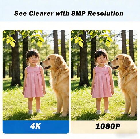 4K 8MP Analog Dome TVI CVI AHD 4 in 1 BNC Security Camera, Full Color Night Vision with 65ft IR Distance, 2.8mm 105° Wide Viewing Angle, Outdoor, Full Metal Housing, ONLY Compatible with 8MP DVR in Kuwait