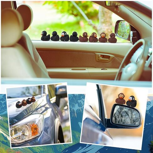 50pcs Sasquatch Rubber Ducks for Jeep Funny Sasquatch Rubber Bath Toys Birthday Party Favors for Cruise Ships (Black,Brown) in Kuwait