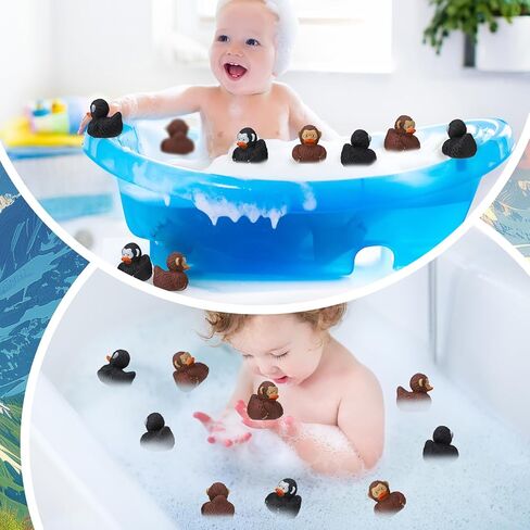 50pcs Sasquatch Rubber Ducks for Jeep Funny Sasquatch Rubber Bath Toys Birthday Party Favors for Cruise Ships (Black,Brown) in Kuwait