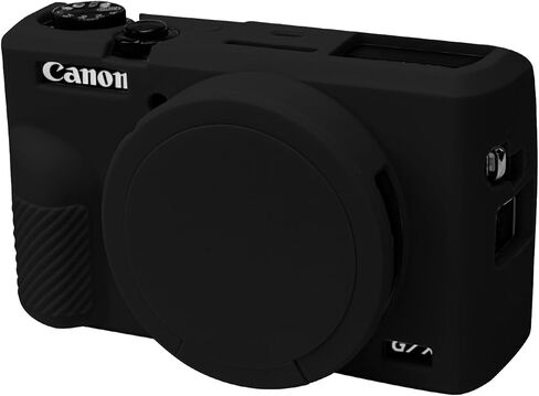 Camera Case for Canon Powershot G7 X Mark III Digital Camera, Soft Silicone Protective Cover with Removable Lens Cover, Slim Fit Anti-Scratch G7XIII Camera Accessories Sleeve(Brown) in Kuwait