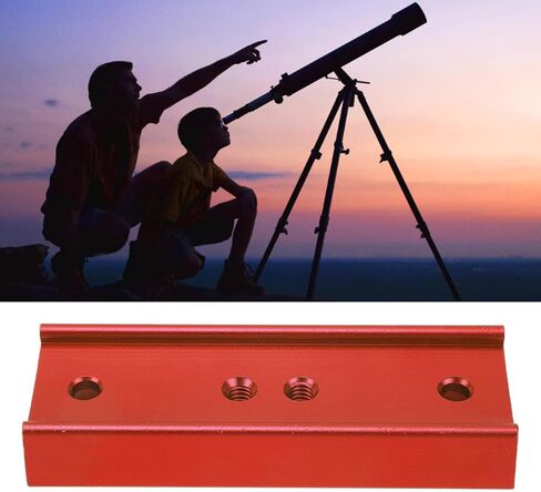 4.25in Dovetail Plate, Telescope Dovetail Mounting Plate, 108mm Aluminum Alloy Dovetail for Equatorial Mount with 1/4in Thread and M62 Screw Holes, for Telescope (Red) in Saudi Arabia