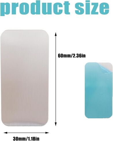 24PCS 2.3x1.1inch Magnetic Mounting Film Metal Plate with Strong Adhesive Backing Cell Phones Accessories in Kuwait