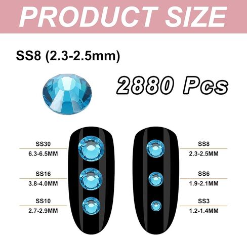 PATIKIL 2880Pcs SS16 Round Flatback Rhinestones, 3.8-4.0mm Flat Back Crystal Glass Gems Diamonds for DIY Crafts Clothes Shoes Nail Art Decoration, Emerald Green in Saudi Arabia