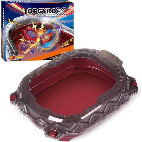 X Battling Stadium Only, Spinning Tops Battle Arena with Acceleration Track & Anti-Fly Roof, Durable ABS Construction, Compatible with X Spinning Top Toys Gift for Boys Girls 6+ in Saudi Arabia
