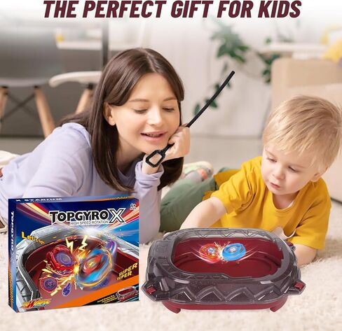 X Battling Stadium Only, Spinning Tops Battle Arena with Acceleration Track & Anti-Fly Roof, Durable ABS Construction, Compatible with X Spinning Top Toys Gift for Boys Girls 6+ in Saudi Arabia