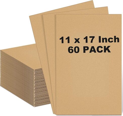 Henoyso 15 Pack 16 x 16 Inch Corrugated Cardboard Sheets Flat Square Card Board Inserts Separators for Packaging,DIY Crafts,Shipping,Mailing Vinyl Record in Kuwait
