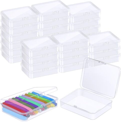 16 Pcs Plastic Crayon Box Bulk Clear Crayons Holder with Lid Crayon Organizer Case Crayon Storage Containers for Students School Office Supplies (16) in Saudi Arabia