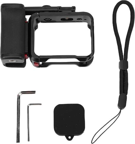 Keenso Action Camera Cage Handle, Aluminum Alloy Grip, Adjustable Shutter Button for Ace Pro 2 Camera Users in Kuwait