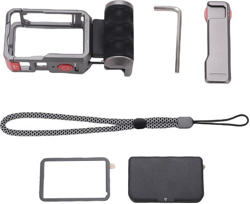 Keenso Street Grip Kit, Aluminum Alloy Handle, Lightweight Shockproof Cage for Action 6 Sports Camera, Ideal for Street Photography in Kuwait